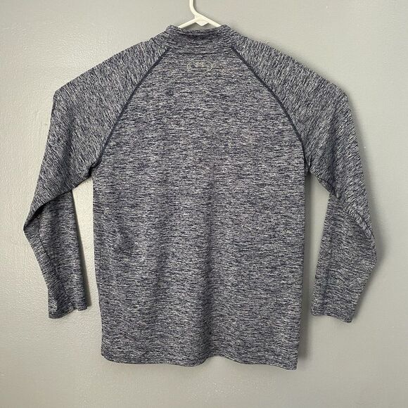 Under Armour Shirt Mens L 1/4 Zip Long‎ Sleeve Heat Gear Thermal Base Layer Blue - Picture 7 of 10